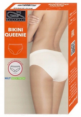 3x Трусики GATTA БИКИНИ QUEENIE БЕЛЫЕ ЧЕРНЫЕ НАТУРАЛЬНЫЕ L