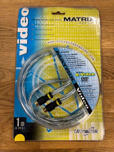 Ultralink MVS 1m Interkonekt wideo kabel SVHS Matrix OUTLET