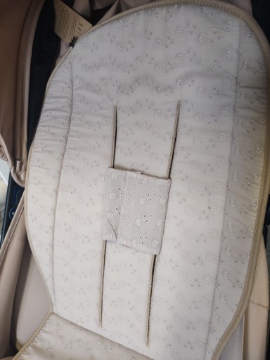 Вставка в коляску BELOFF CYBEX, муслин, с вышивкой, кофейный