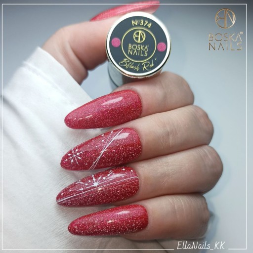 Лак гибридный BOSKA NAILS с частицами GLITTER Mood Rain 438
