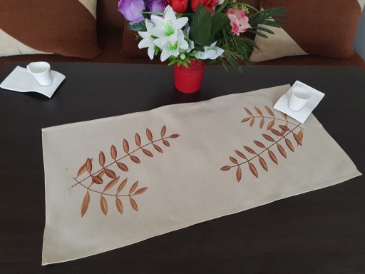 Bieżnik obrus serweta 40 x 90 len beż