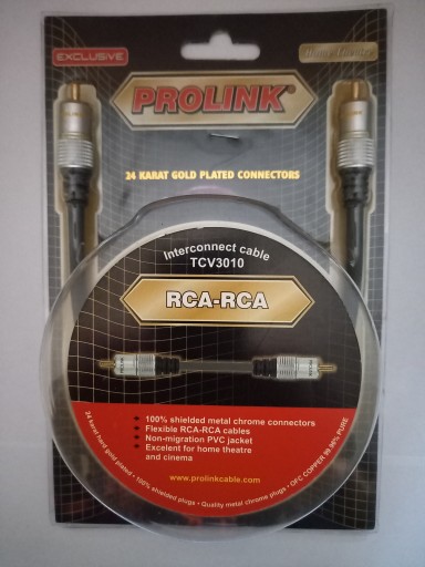 Эксклюзивный PROLINK 10 м 1RCA-1RCA