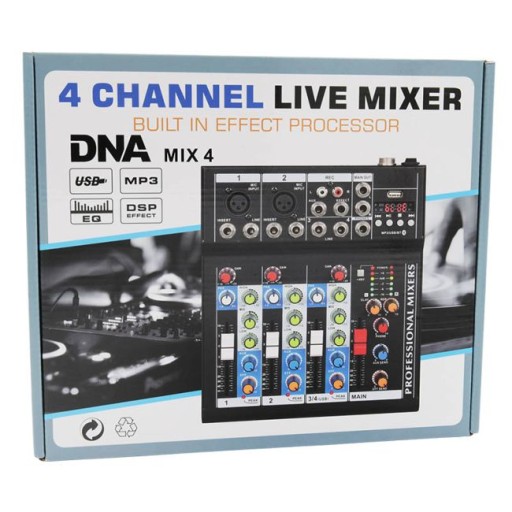 АУДИОМИКШЕР USB MP3 АНАЛОГОВЫЙ 4 КАНАЛА DNA MIX 4