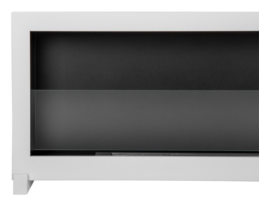 BIOKOMINEK S-Line 3D BOX z SZYBĄ 120 biały STOJĄCY