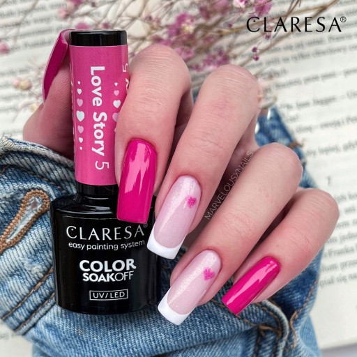 CLARESA lakier hybrydowy do paznokci LOVE STORY 3