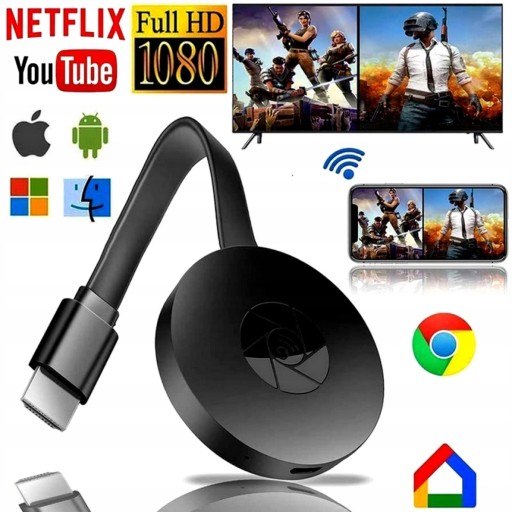 BEZPRZEWODOWY ADAPTER WIFI HDMI MIRRORSCREEN 2w1