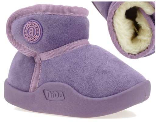 BUTY ZIMOWE DZIECIĘCE OCIEPLANE EMU TRZEWIKI NA RZEPY BAREFOOT 26