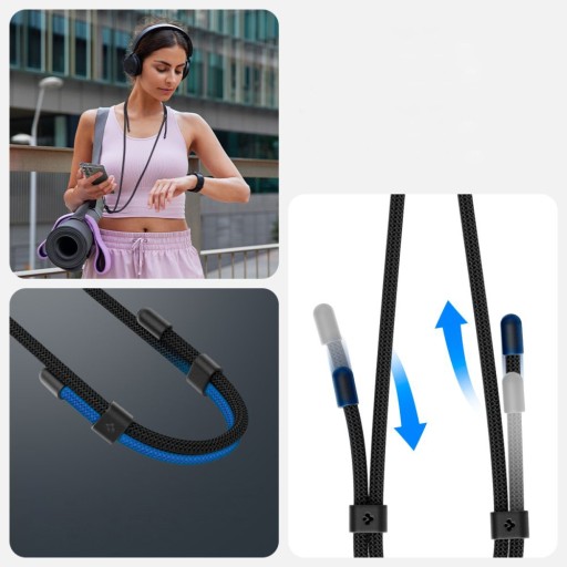 Браслет SPIGEN Magic Cord 2in1 на шейном ремешке для телефона