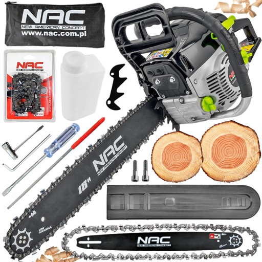 NAC БЕНЗИНОВАЯ ЦЕПНАЯ ПИЛА ДЕРЕВО МОЩНАЯ 3HP 45CM CST52-45-01AC