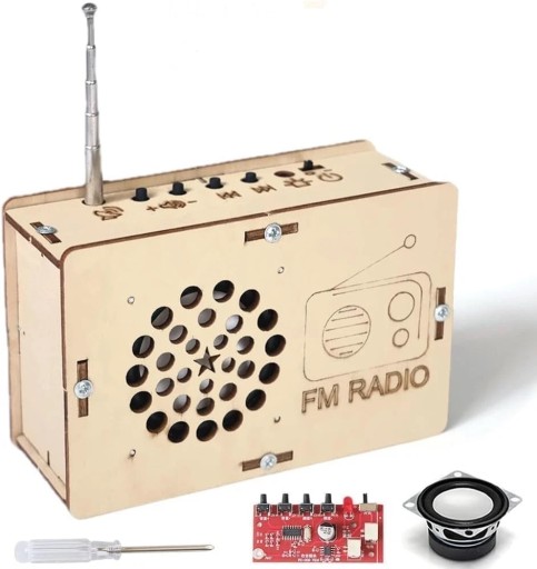 Radio FM 87-108MHz do zmontowania bez lutowania