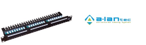 Patch panel kat5e 24 porty LSA z półką 1U/19''