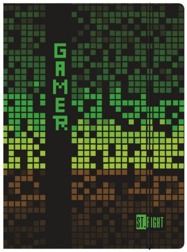 Папка UNIPAP ST.RIGHT A4+ С ЛАСТИКОМ - PIXEL GAMER