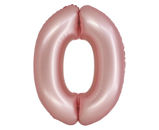Balon foliowy Smart Cyfra 0 j. różowa matowa 76 cm