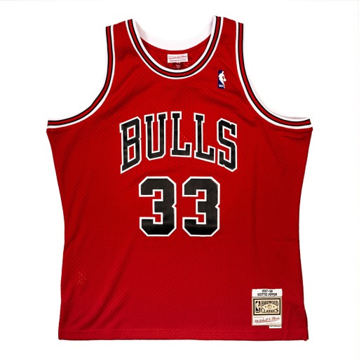 Футболка Mitchell & Ness CHICAGO BULLS — SCOTTIE PIPPEN #35 — КРАСНАЯ — M