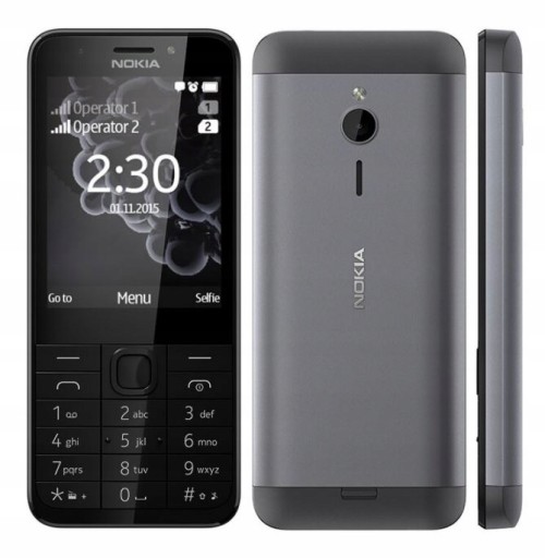 Телефон Nokia 230 DS, черный и графитовый