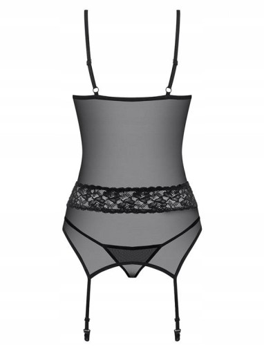 Корсетные стринги OBSESSIVE 812-COR-1 сексуальные черные L/XL