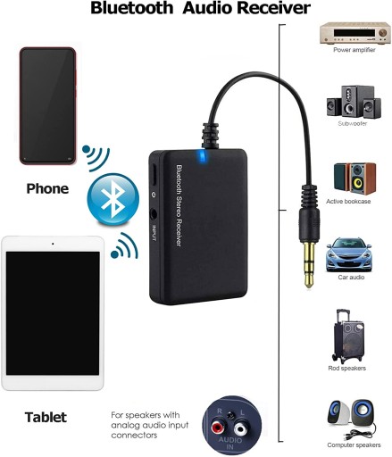 SOONHUA Odbiornik Bluetooth 4.0 jack 3,5mm