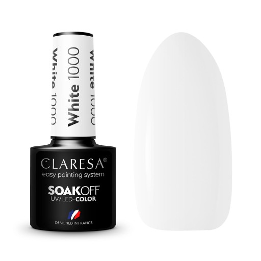 Лак гибридный Claresa WHITE 1000 - 5г