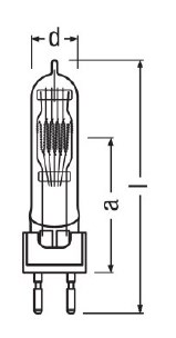 Osram 93723 80 В 1200 Вт G22 54799 4008321370594
