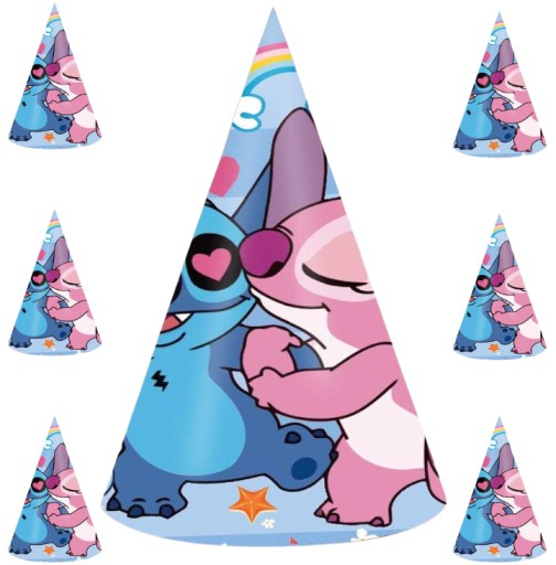 ШАПКИ ДЛЯ ДНЯ РОЖДЕНИЯ STITCH Lilo&Stitch набор из 6 шт., украшения для шляп