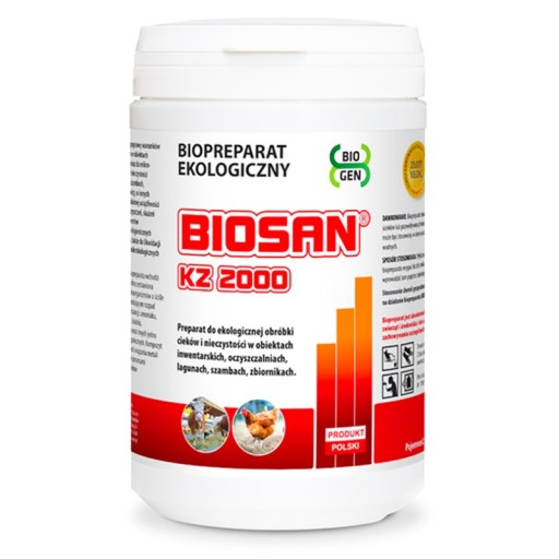 BAKTERIE do SZAMBA BIOSAN KZ 2000 EKO PROSZEK do OCZYSZCZALNI USUWA ZAPACHY