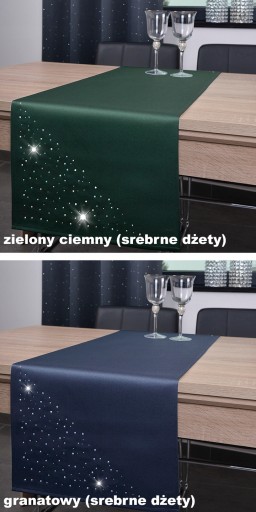 bieżnik dekoracyjny KRYSTAL 40x200 plamoodporny pas czarny
