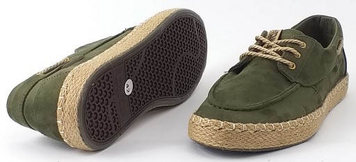 BIG STAR 055 ESPADRYLE MOKASYNY MĘSKIE ZAMSZOWE OBUWIE WIĄZANE KHAKI 41