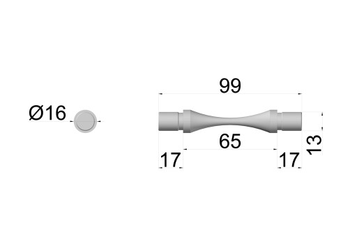 Kolanko gięte nierdzewne satyna do rurki Ø16X1,5mm