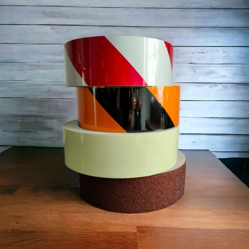 TAŚMA odblaskowa ŻÓŁTO-CZARNA NAJTANIEJ!!! 50mm x 50m rolka oznaczeniowa