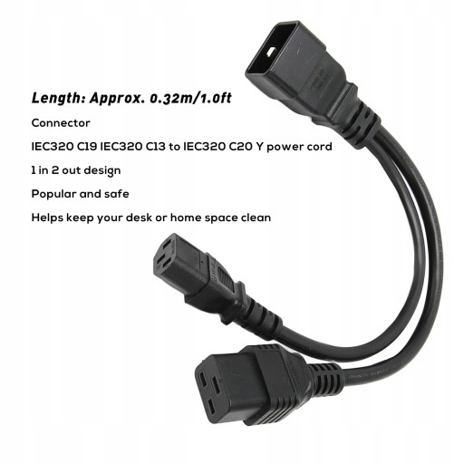 Кабель IEC320 C19 IEC320 C13 — IEC320 C20