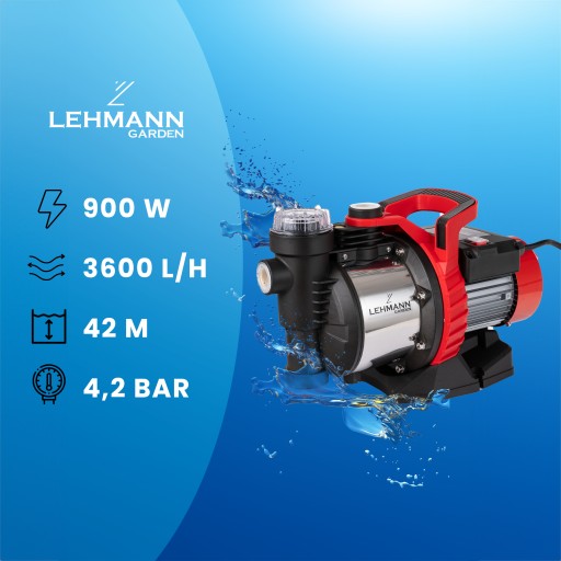Ogrodowa mocna 3600 л/ч чистый водный насос Lehmann 900 Вт всасывающий давление