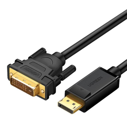Kabel DisplayPort do DVI UGREEN DP103, FullHD, jednokierunkowy, 1,5m (czarn