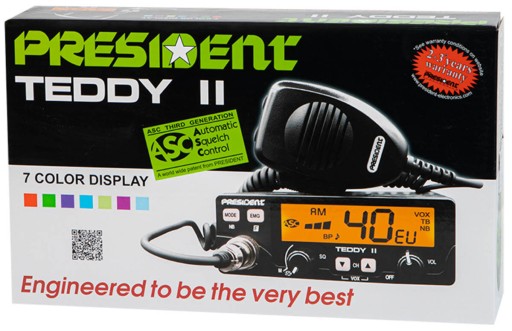 CB RADIO PRESIDENT TEDDY II ASC 7 цветов AM/FM