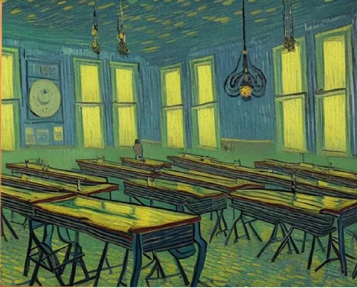 Haft krzyżykowy Van Gogh mulina druk zestaw 40x30