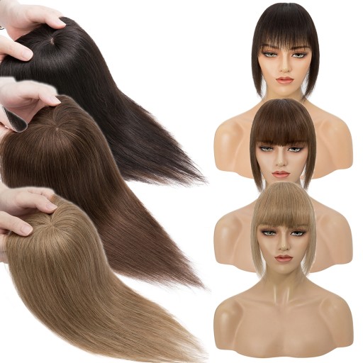 NATURAL Bangs Женский топпер для париков Светло-пепельный блондин/Бличный блондин