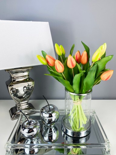 BUKIET TULIPANÓW 7 TULIPANY GUMOWANE MALINOWY RÓŻ