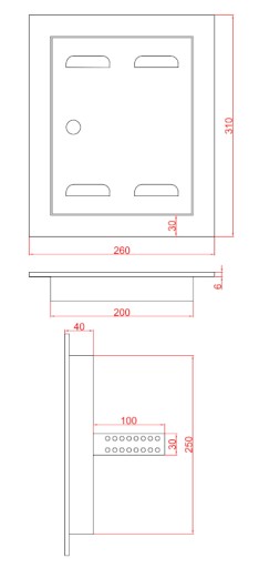 DRZWICZKI GAZOWE DRZWI REWIZYJNE SZARE 20x25