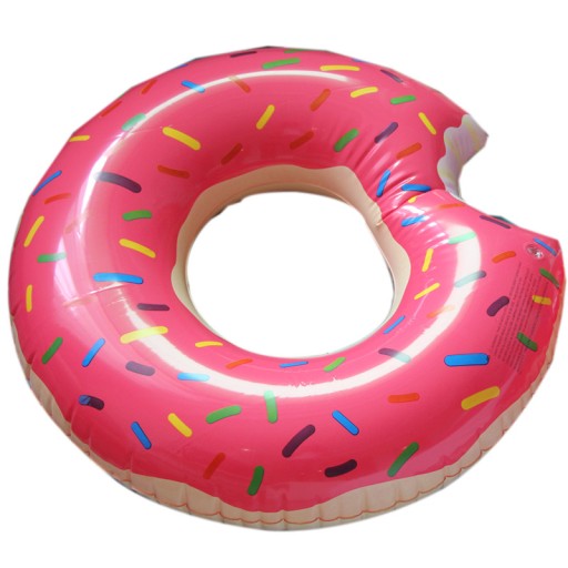 DONUT DUŻE KOŁO RÓŻOWE DO PŁYWANIA DMUCHANE MATERAC DO WODY DONAT 120CM XXL