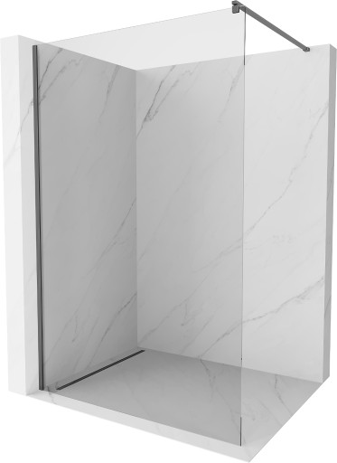 MEXEN KIOTO ŚCIANKA PRYSZNICOWA WALK-IN 180 x 200 CM GUN METAL szkło 8 mm