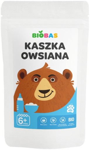 Каша овсяная органическая безмолочная, без сахара, для детей 200г / БИОБАС