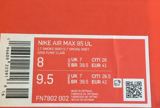 Nike Air Max 95 UL FN7802-002 р.