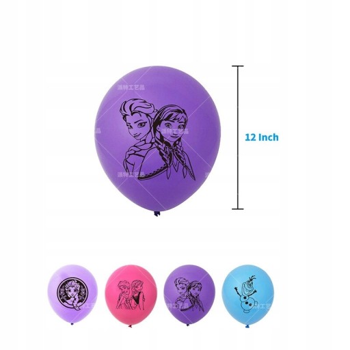 BALONY URODZINOWE ZESTAW XXL OZDOBY ELZA ANNA