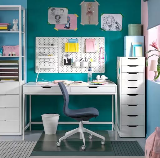 IKEA ALEX Biurko biały 132x58 cm