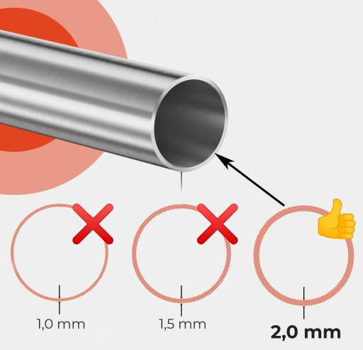 Balustrada nierdzewna balkonowa schodowa barierka 5 x Ø12 mm długość 12 m