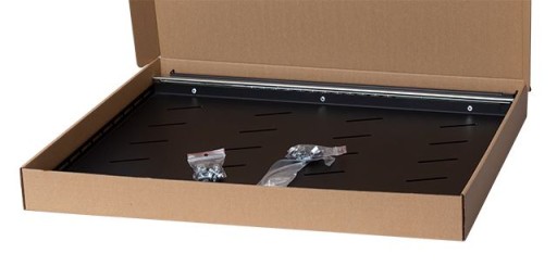 RACK полка 19'' 1U 550 мм, выдвижная, черный СТАЛФЛЕКС