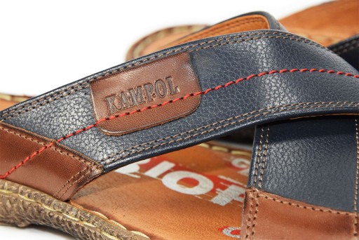 Мужские тапочки из польской кожи KamPol wz.200 р.40