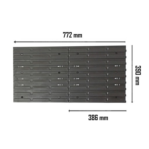 Размеры инструментальной настенной доски. 78x39см 20 кювет