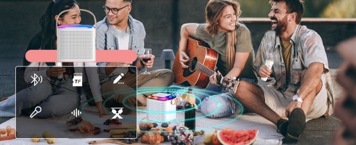 БЕСПРОВОДНОЙ КАРАОКЕ-МИКРОФОН BLUETOOTH ДИНАМИК С 2 МИКРОФОНАМИ