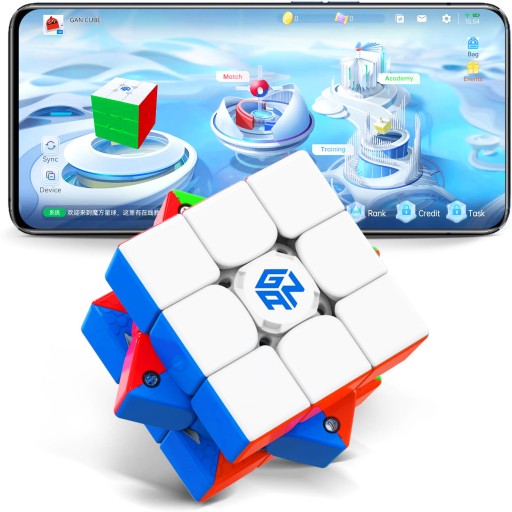 ПРОФЕССИОНАЛЬНЫЙ МАГНИТНЫЙ SMART CUBE 3x3x3 GAN 356 i v3 + ПОДСТАВКА