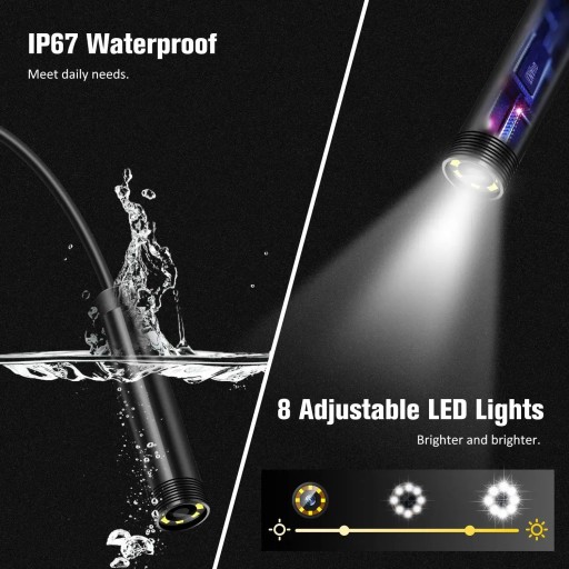 Промышленная камера эндоскопа 4,3-дюймовый экран IPS IP67 водонепроницаемый HD1080P